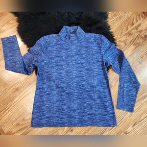 Croft & Barrow Heathered Navy Bluish Purple Mockneck Women's Size M